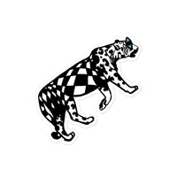 Chessboard Tiger Sticker